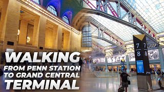 Walking NYC  Penn Station to Times Square amp Grand Central Terminal July 2021 [upl. by Annel192]