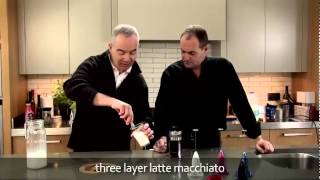 aerolatte  milk frother makes three layer caffè latte macchiato [upl. by Sitto90]