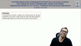 STJ INFO 834 paternidade socioafetiva e adoção [upl. by Varien]