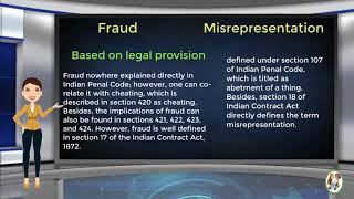 What is Difference Between Fraud amp Misrepresentation [upl. by Leerzej112]