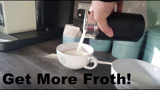 How to Get More Froth from Your Nespresso Coffee Aeroccino  Nespresso tips and help [upl. by Erle840]