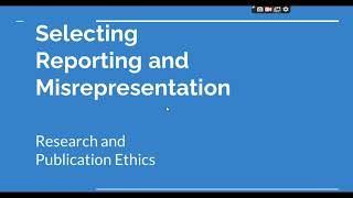 Selective Reporting and Misrepresentation of data Research and Publication ethics Phd coursework [upl. by Clarhe181]