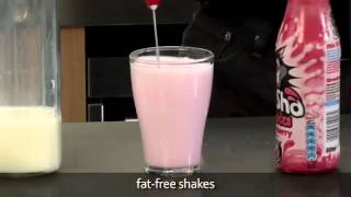 How to make a fat free milkshake using an aerolatte milk frother [upl. by Bum294]